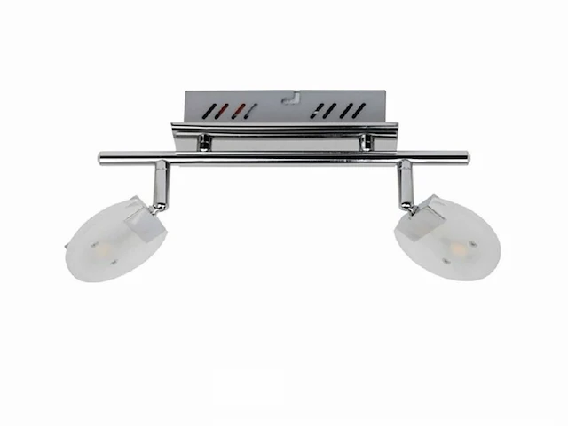 4 x led plafondlamp – 2 spots – hl7162l – 2 x 5w max – 4000k – neutraal wit – zilver - afbeelding 5 van  5