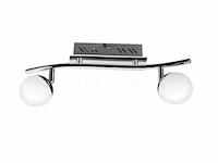 4 x led plafondlamp – 2 spots – hl7182l – 2 x 4w max – 4000k – neutraal wit – zilver - afbeelding 3 van  4