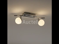 4 x led plafondlamp – 2 spots – hl7182l – 2 x 4w max – 4000k – neutraal wit – zilver - afbeelding 4 van  4