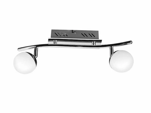 4 x led plafondlamp – 2 spots – hl7182l – 2 x 4w max – 4000k – neutraal wit – zilver - afbeelding 4 van  4