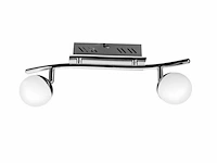 4 x led plafondlamp – 2 spots – hl7182l – 2 x 4w max – 4000k – neutraal wit – zilver - afbeelding 4 van  4