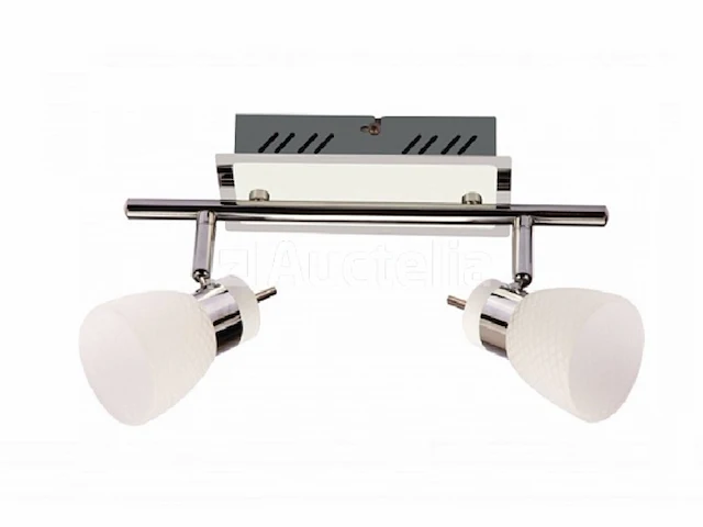 4 x led plafondlamp – 2 spots – hl7192l – 2 x 4w max – 4000k – neutraal wit – zilver - afbeelding 3 van  4