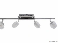 4 x led plafondspot – hl7164l – 5w – 4000k – neutraal wit – zilver - afbeelding 4 van  4