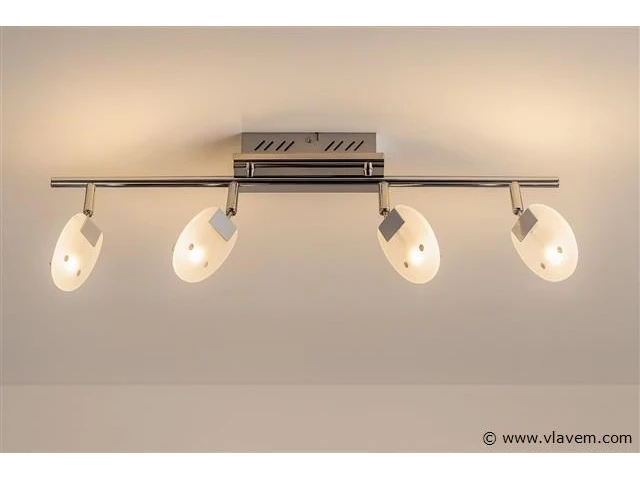 4 x led plafondspot – hl7164l – 5w – 4000k – neutraal wit – zilver - afbeelding 1 van  4