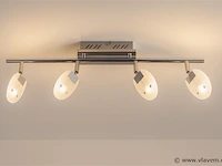4 x led plafondspot – hl7164l – 5w – 4000k – neutraal wit – zilver - afbeelding 1 van  4