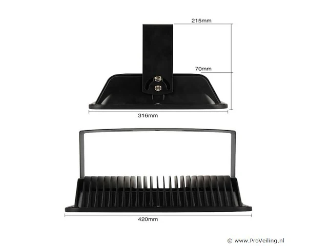 4 x led schijnwerper 200w – 6500k koud wit – ip65 waterdicht – 20.000 lm – cob – buiten/binnen - afbeelding 4 van  5