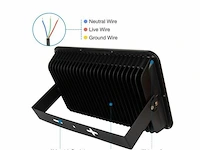 4 x led schijnwerper 200w – 6500k koud wit – ip65 waterdicht – 20.000 lm – cob – buiten/binnen - afbeelding 5 van  5