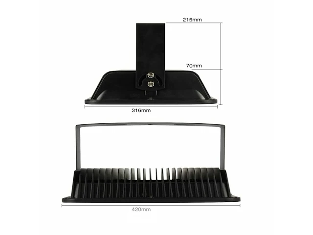 4 x led schijnwerper 200w – 6500k koud wit – ip65 waterdicht – 20.000 lm – cob – buiten/binnen - afbeelding 5 van  6