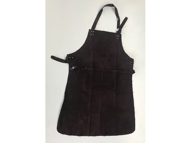 4 x lederen schort - leder - barbecue - bordo - afbeelding 1 van  3