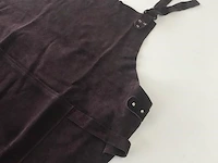 4 x lederen schort - leder - barbecue - bordo - afbeelding 3 van  3