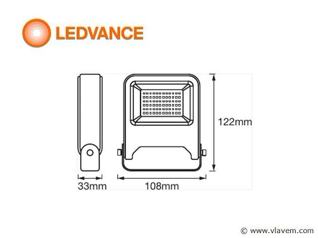 4 x ledvance led breedstraler antraciet - afbeelding 3 van  7
