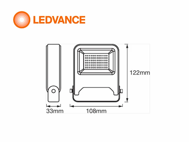 4 x ledvance led breedstraler antraciet - afbeelding 3 van  8