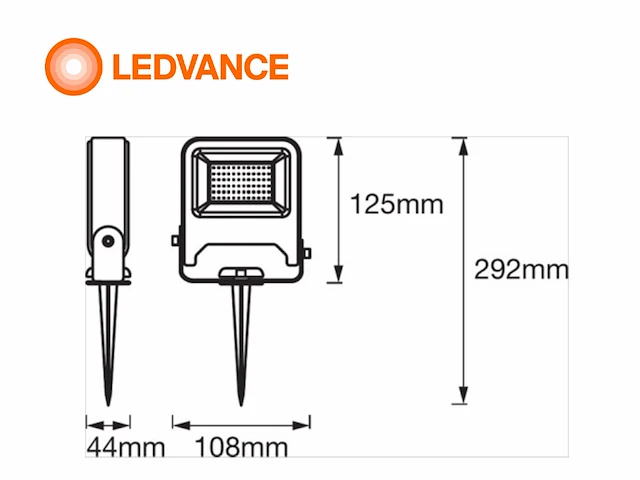 4 x ledvance prikspot breedstraler 10 watt - afbeelding 6 van  8
