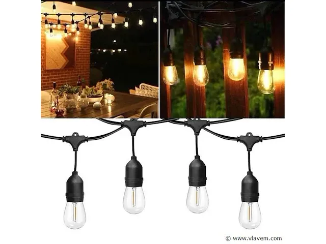 4 x lichtsnoer 10 m met 20 led-lampjes - afbeelding 1 van  4