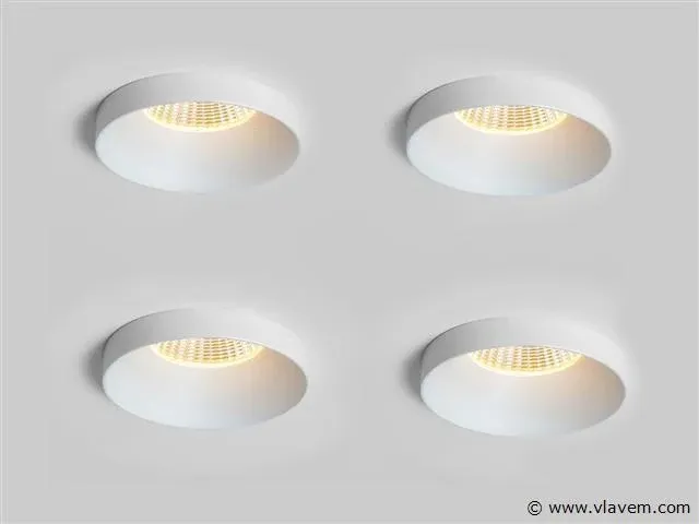 4 x lotus ii design inbouwspots wit - afbeelding 1 van  8