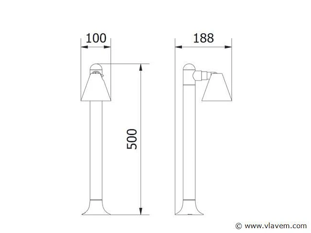 4 x lust 50 buiten lamp antraciet - afbeelding 3 van  9