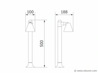 4 x lust 50 buiten lamp antraciet - afbeelding 3 van  9