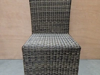 4 x luxury lounge wickerstoel grey lacak - afbeelding 2 van  4
