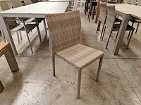 4 x luxury lounge wickerstoel stapelbaar platte draad antique kobo - afbeelding 1 van  4