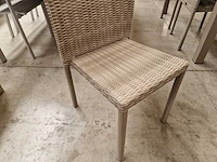 4 x luxury lounge wickerstoel stapelbaar platte draad antique kobo - afbeelding 4 van  4