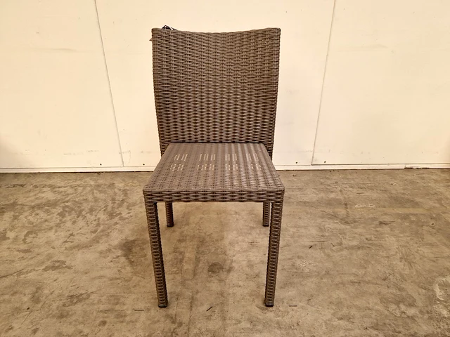 4 x luxury lounge wickerstoel taupegrijs - afbeelding 2 van  4