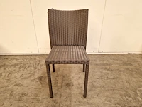 4 x luxury lounge wickerstoel taupegrijs - afbeelding 2 van  4