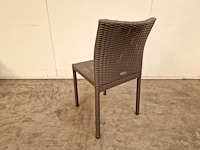 4 x luxury lounge wickerstoel taupegrijs - afbeelding 3 van  4