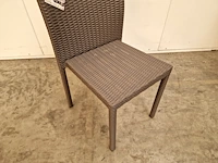 4 x luxury lounge wickerstoel taupegrijs - afbeelding 4 van  4