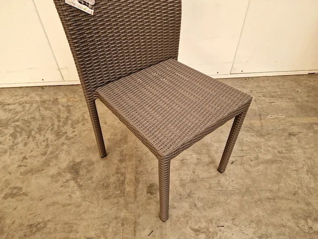 4 x luxury lounge wickerstoel taupegrijs - afbeelding 4 van  4