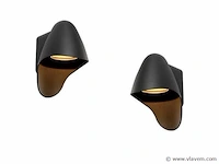 4 x macan wand lamp dimbaar zwart - afbeelding 1 van  6