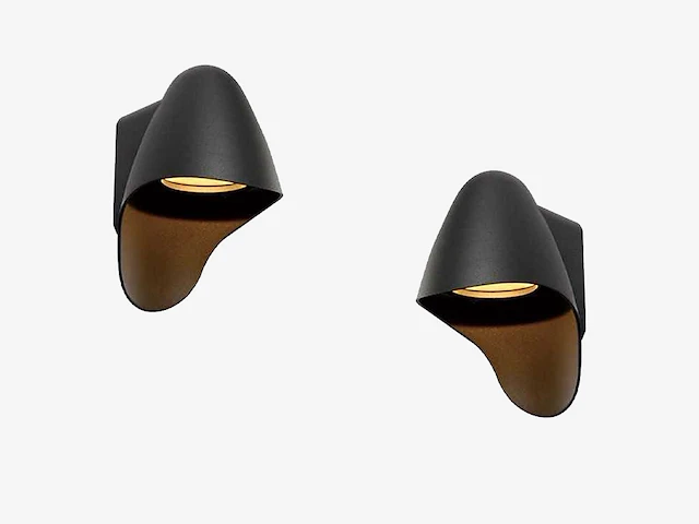 4 x macan wand lamp dimbaar zwart - afbeelding 1 van  7