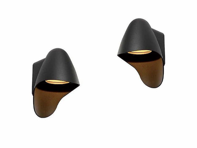 4 x macan wand lamp dimbaar zwart - afbeelding 4 van  7