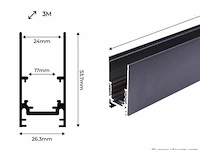 4 x magnetische opbouwrail 48v – 3 meter. - afbeelding 5 van  5