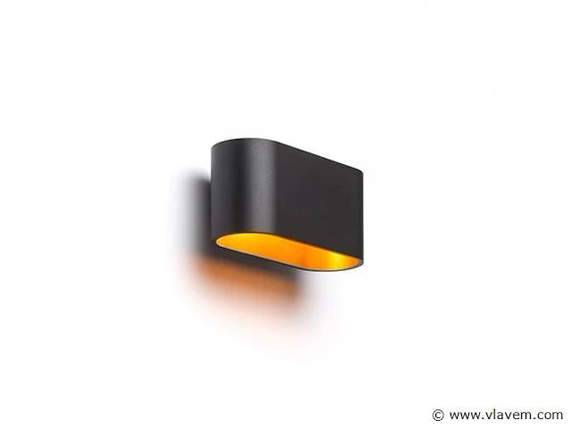 4 x maka wand lamp zwart/goud - afbeelding 2 van  10