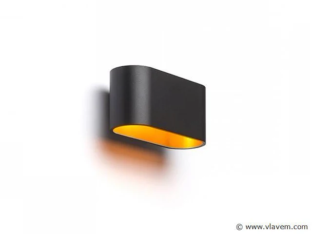 4 x maka wand lamp zwart/goud - afbeelding 4 van  10