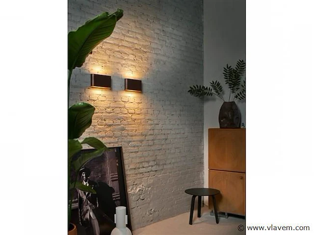4 x maka wand lamp zwart/goud - afbeelding 8 van  10