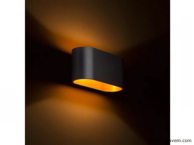 4 x maka wand lamp zwart/goud - afbeelding 10 van  10