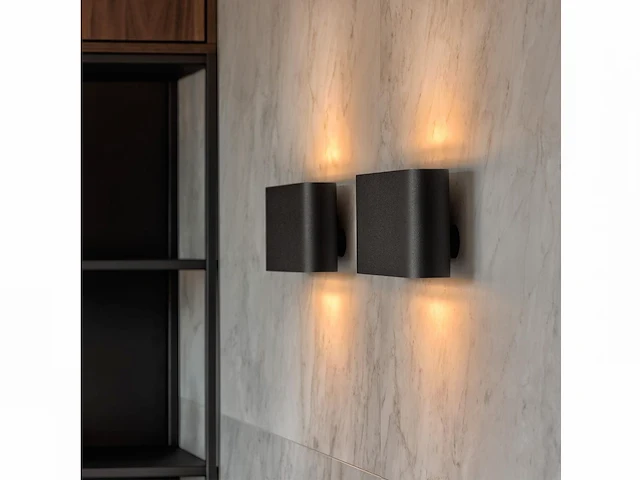 4 x maka wand lamp zwart/goud - afbeelding 5 van  10