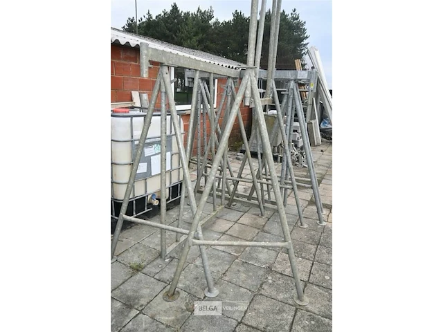4 x metalen schraag in de hoogte verstelbaar - afbeelding 5 van  6
