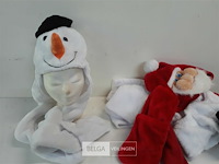 4 x muts-sjaal-wanten 3 in 1 2 assorti - afbeelding 3 van  3