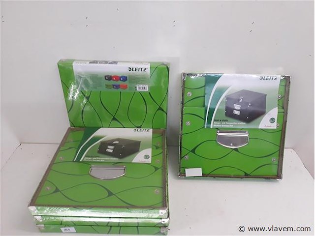 4 x opbergbox inklapbaar met deksel - afbeelding 1 van  2