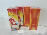 4 x parfum voor dames 100 ml sunrise hot + true sun - afbeelding 1 van  3