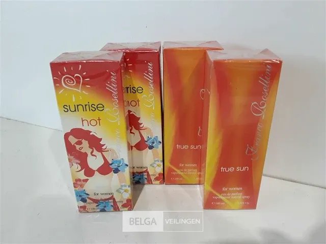 4 x parfum voor dames 100 ml sunrise hot + true sun - afbeelding 2 van  3