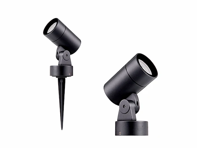 4 x prikspot gu10 fitting zwart draaibaar waterdicht - afbeelding 3 van  5