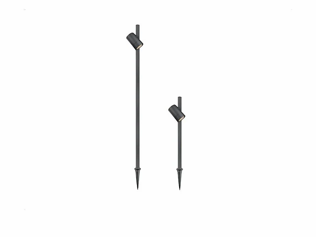 4 x prikspot tuinlamp gu10 fitting 60cm zwart draaibaar waterdicht - afbeelding 1 van  7
