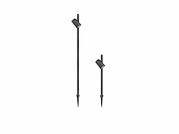 4 x prikspot tuinlamp gu10 fitting 60cm zwart draaibaar waterdicht - afbeelding 1 van  7