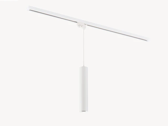 4 x railspot gu10 decoratief hanglamp cilinder 24cm zand wit - afbeelding 1 van  6