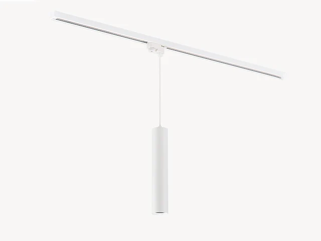 4 x railspot gu10 decoratief hanglamp cilinder 24cm zand wit - afbeelding 1 van  6
