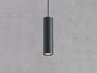 4 x railspot gu10 decoratief hanglamp cilinder 24cm zand zwart - afbeelding 5 van  8