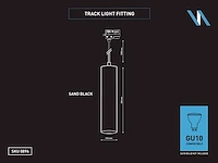 4 x railspot gu10 decoratief hanglamp cilinder 24cm zand zwart - afbeelding 8 van  8
